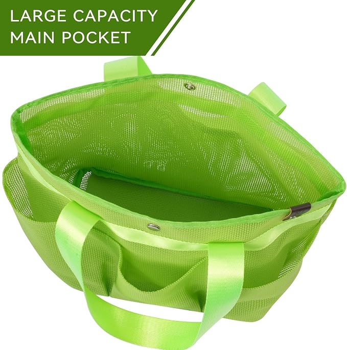Mesh Horse Grooming Tote Bag Breathable Waterproof, 6 Pockets Horse Grooming - Image 4