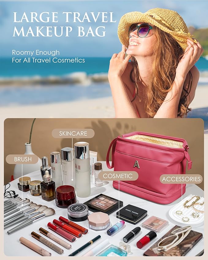 Gifts for Woman Who Travel, Makeup Bag for Women, Bridesmaid Engagement Gift - Image 4