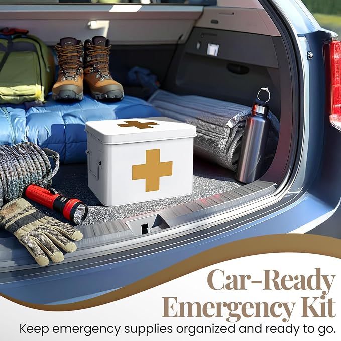 Flexzion First Aid Medicine Box Supplies Kit Organizer - Image 9