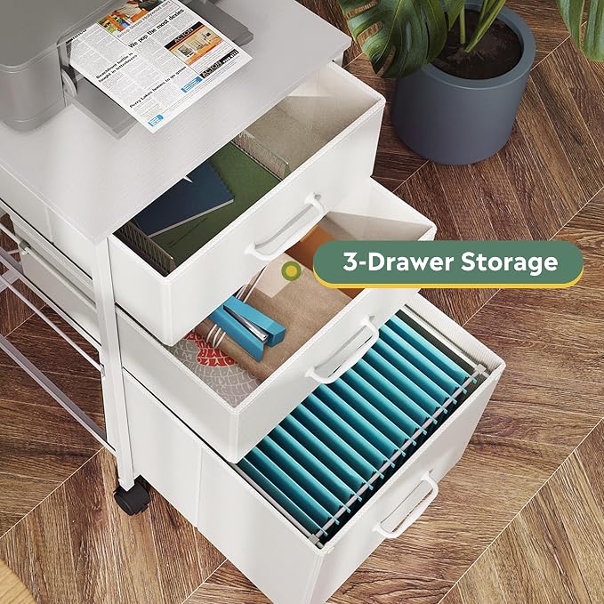 DEVAISE Mobile File Cabinet, Rolling Printer Stand - Image 5
