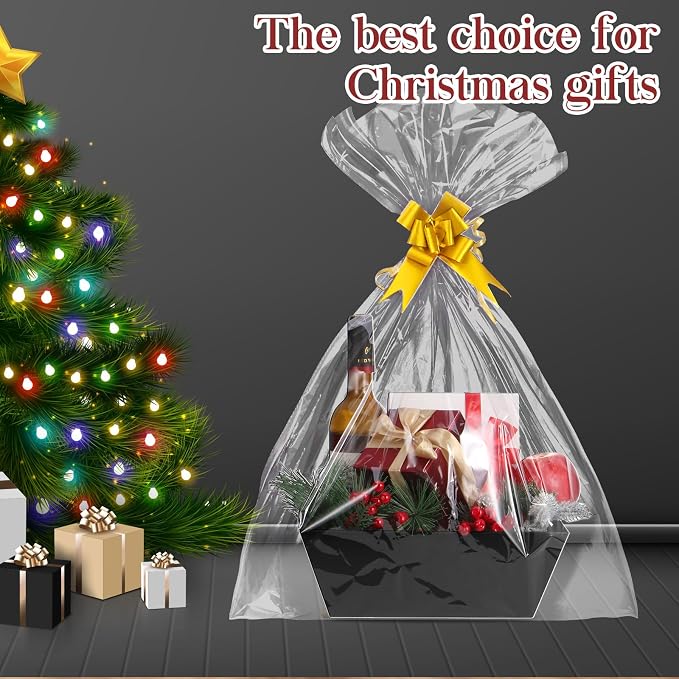 10PACK Black Baskets For Gifts Empty, 10x12”Thick Kraft Gift Basket - Image 4