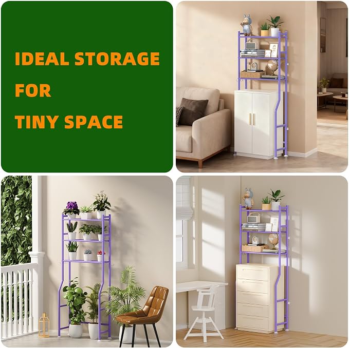 3-Tier Over The Toilet Storage, Space Saver Metal Bathroom Shelves, - Image 6