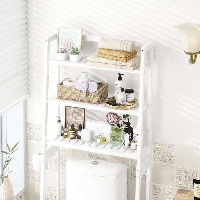 MallKing Over The Toilet Storage, Wooden 3-Tier Over-The-Toilet Rack Bathroom - Image 2
