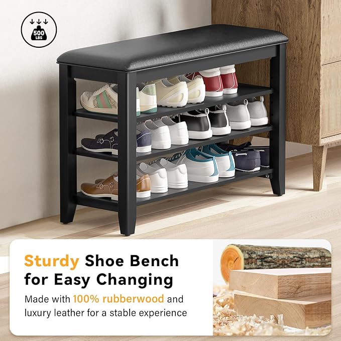 Entryway Shoe Storage Bench - Image 4