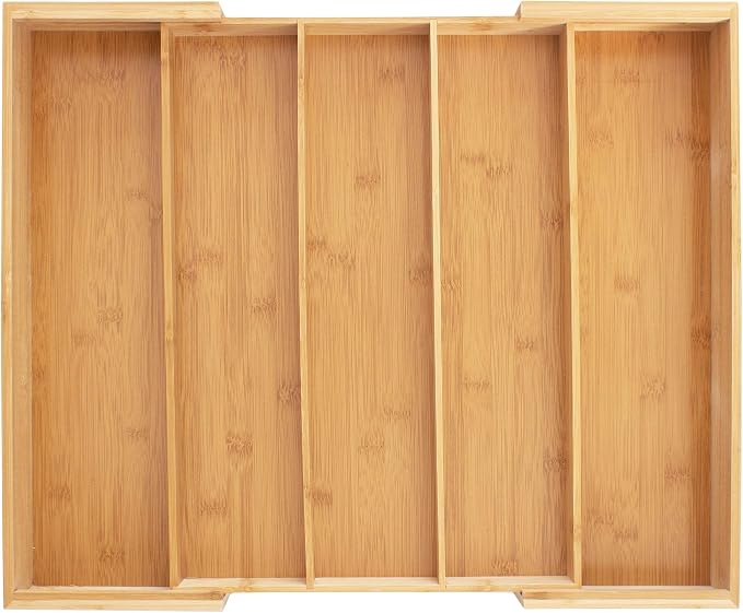Totally Bamboo Expandable 5-Compartment Drawer Organizer, Expands from 13 to by TotallyBamboo