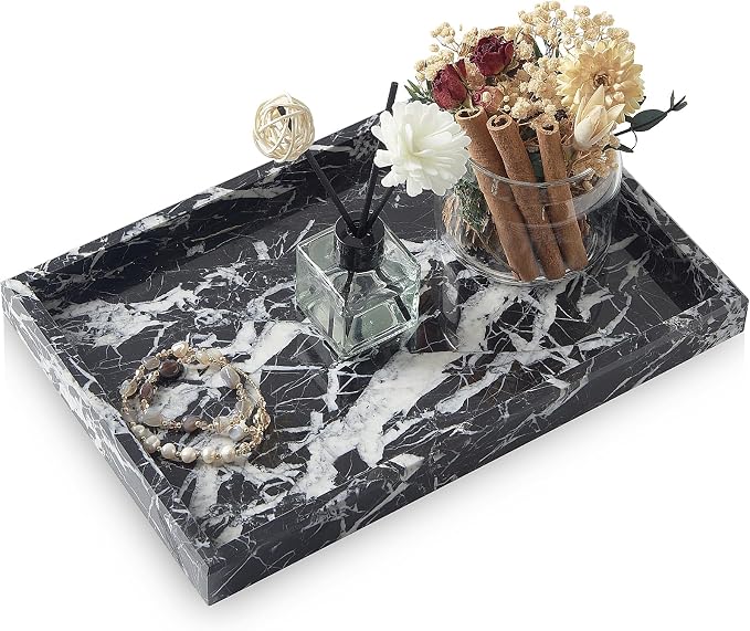 Marble Bathroom Tray, Pure Natural Vanity Tray, Marble Tray by MULWRMarbleTray