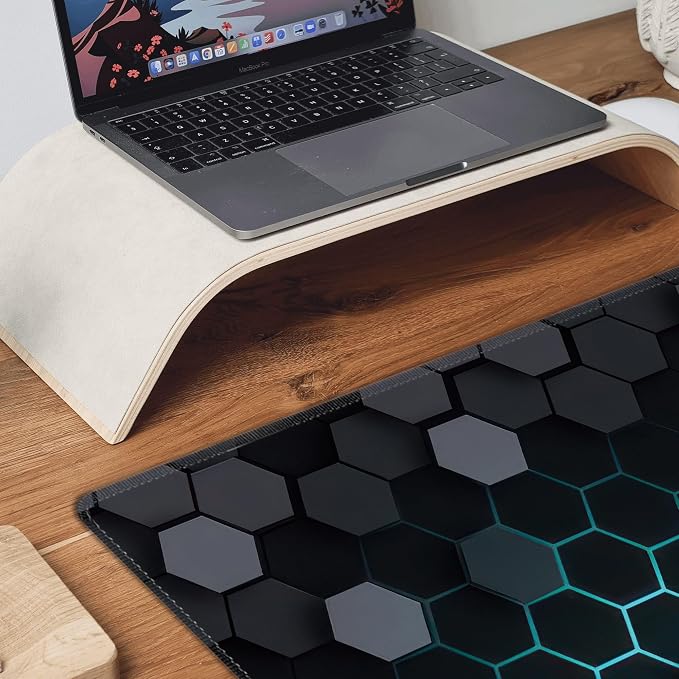 Hexagon Honeycomb Large Mouse Pad, Gaming Keyboard Desk Pad, Extended Mouse Mat - Image 8
