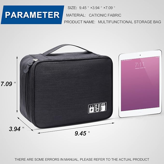 SELLYFELLY Electronics Organizer Travel Universal Cable Organizer Bag - Image 6