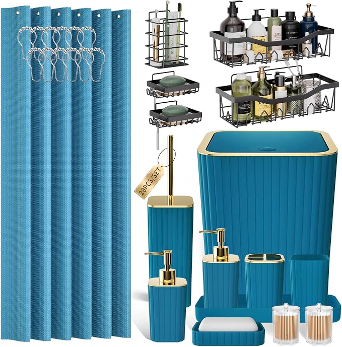 28PC Bathroom Accessories Set by BetterbathroomwithXLHOME
