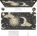 Desk Mat,Celestial Sun and Moon Extended Gaming Mouse Pad for Office