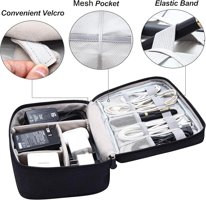 SELLYFELLY Electronics Organizer Travel Universal Cable Organizer Bag - Image 3