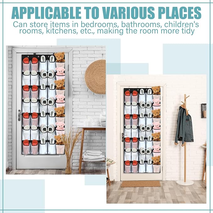 Windyun 2 Pcs 70 Large over The Door Shoe Organizer Hanging Shoe Rack - Image 6