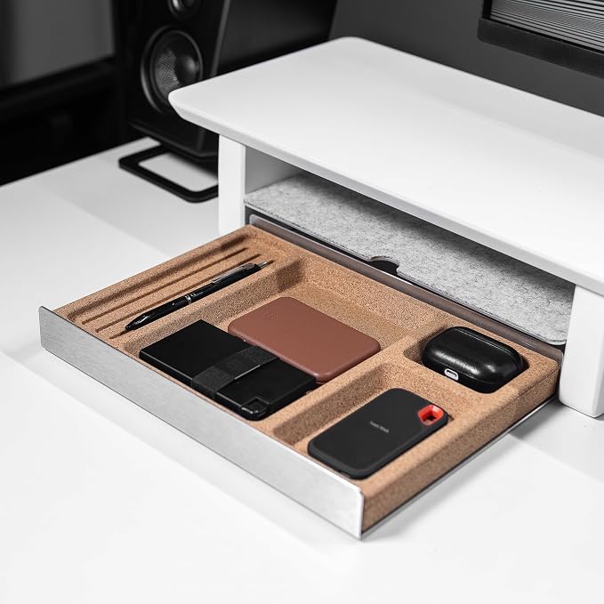Raico Desk Cockpit Shelf Monitor Stand System Dual Screen Setup Wood Large Desk - Image 3