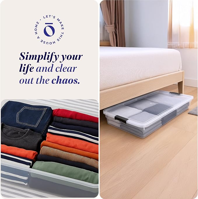 HOMZ 2-Pack Under Bed Storage, 60 Quart, and Towels - Image 6