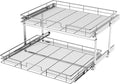 LOVMOR 2 Tier Individual Pull Out Cabinet Organizer 30" W x 21½" D, Slide Out by LOVMOR