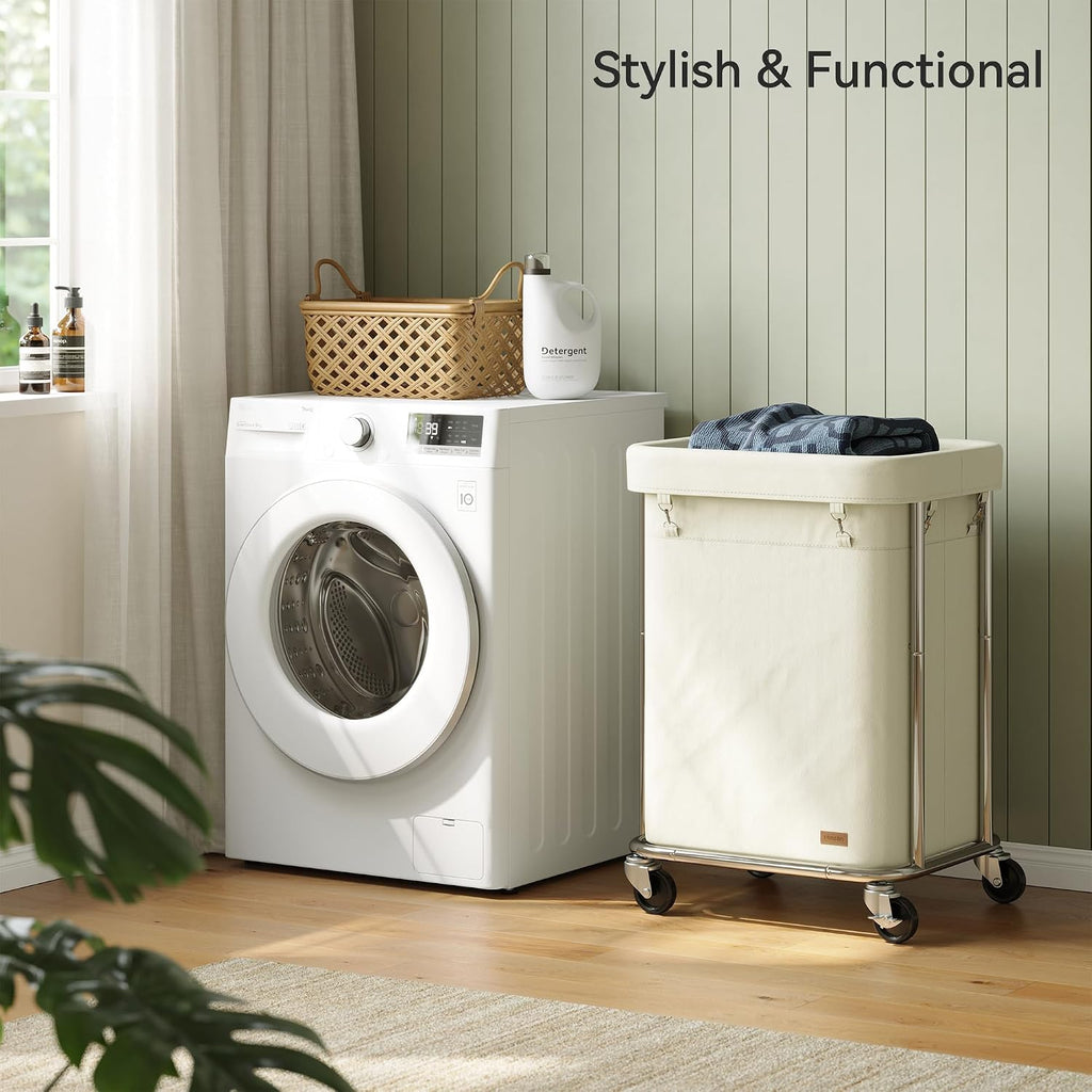 Laundry Basket with Wheels 150L/40Gal, Rolling Laundry Hamper with