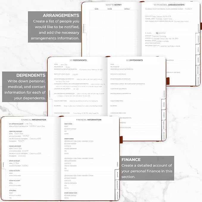 Clever Fox End of Life Planner – Final Arrangements Organizer - Image 4
