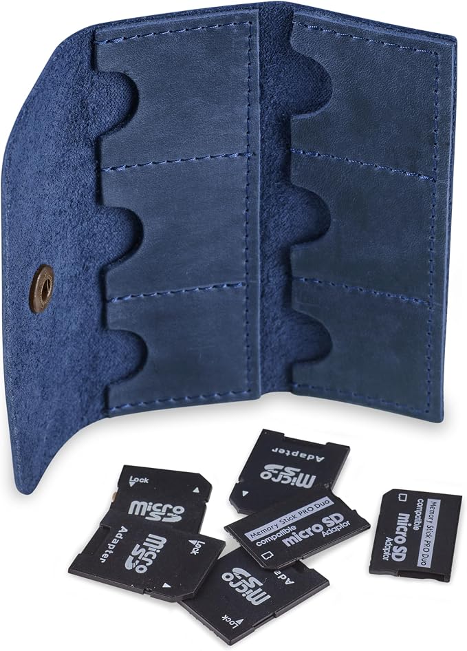 Leather SD Card Holder, SD Card Case, Micro SD Card Holder Organizer, SD Card - Image 4