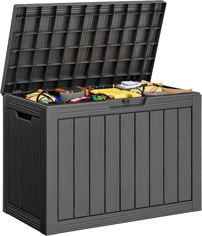Outdoor Storage Box, Resin Deck Boxes Indoor and outdoor, Waterproof Storage - Image 8
