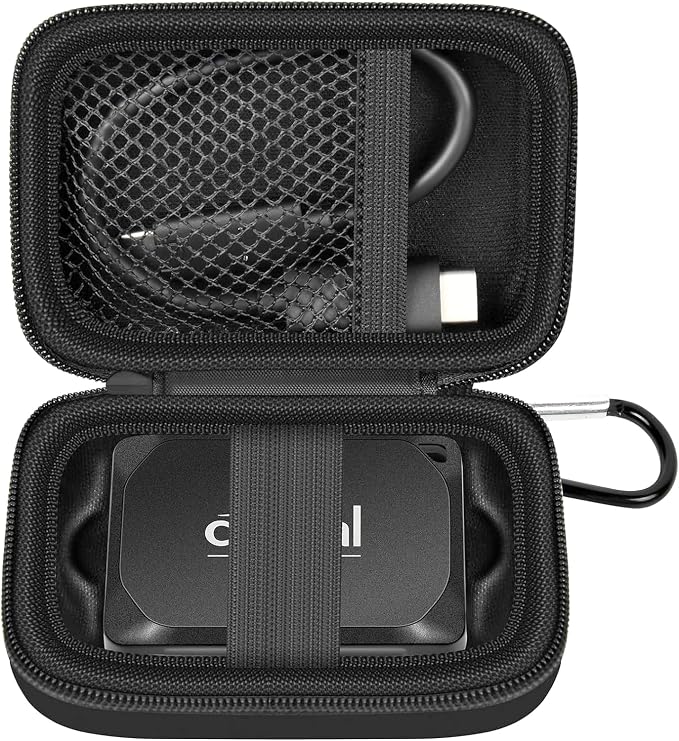 Carrying Case for Crucial X10/ X9 Pro 8TB/ 6TB/ 4TB Portable SSD, 2TB/ 1TB by Ankhohstoragehardcase
