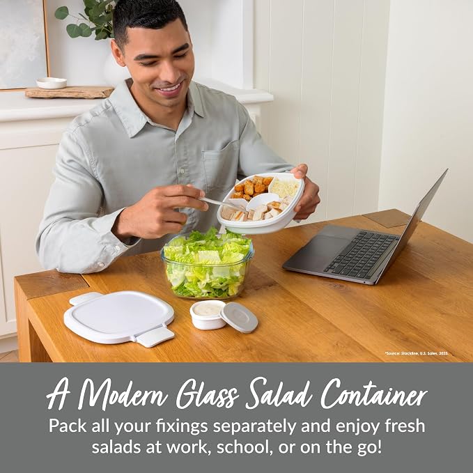 Bentgo Glass All-in-One Salad Container - Image 2