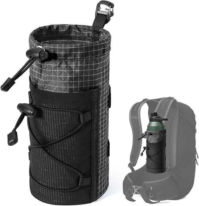 Large Water Bottle Holder Pouch Bag, Backpack Water Bottle Holder Mesh Bag by Neverwhy