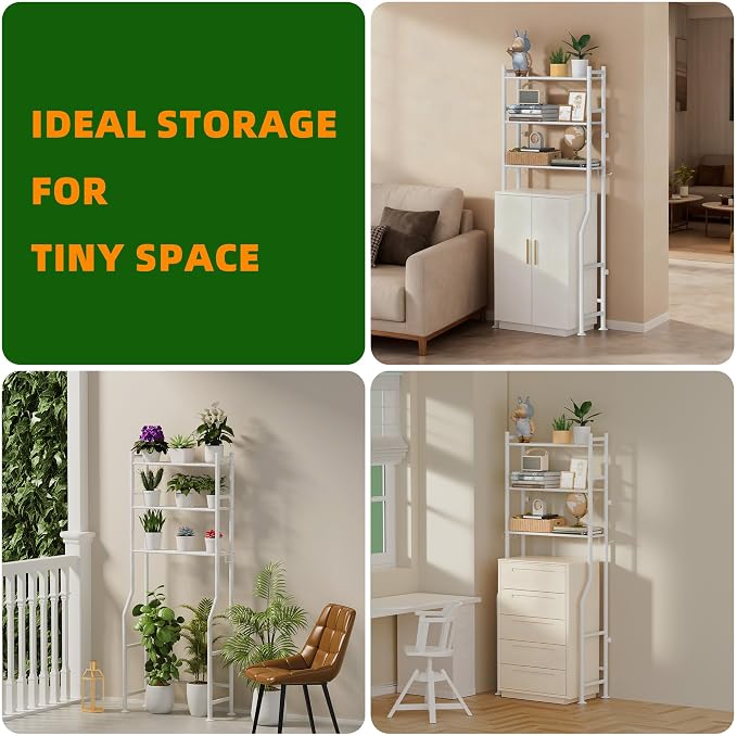 3-Tier Over The Toilet Storage, Space Saver Metal Bathroom Shelves, - Image 6