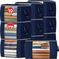 Fab totes 24 Gallons Clothes Storage, Foldable Thick Fabric Blanket Storage Bags by Fabtotes