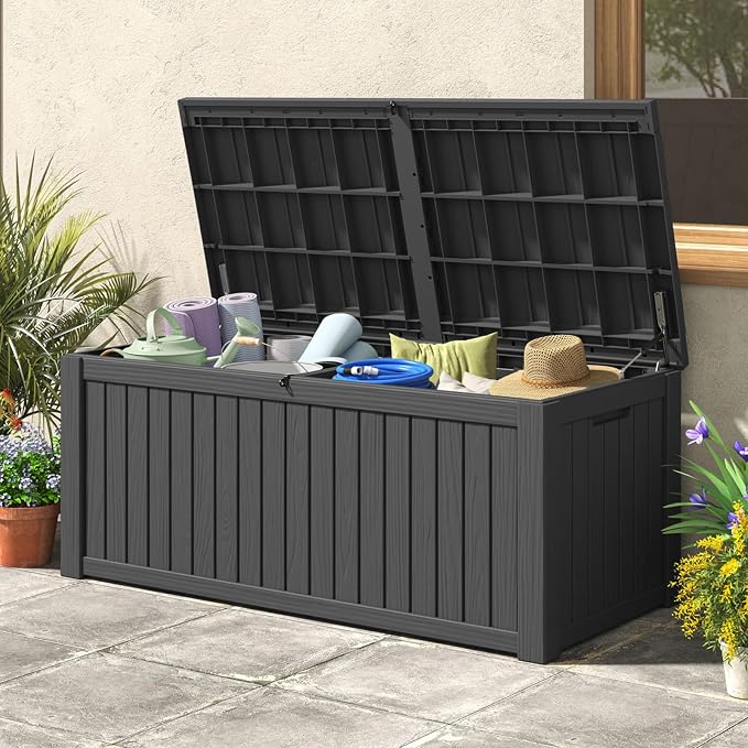 Outdoor Storage Box, 180 Gallon Deck Box, Waterproof and UV Resistant Large - Image 6