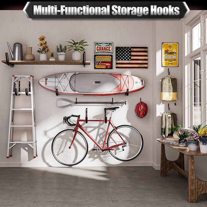 Nacial 20 Pack Garage Hooks Heavy Duty, 9.8" & 3.5" Garage Wall Hook - Image 6