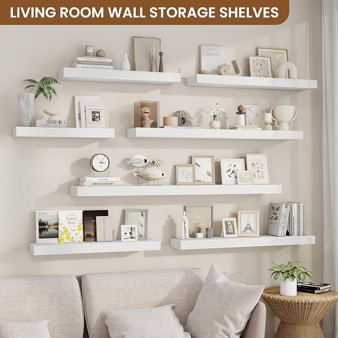 fuqing Floating Shelves for Wall, Wall Mounted Wood Floating Shelf - Image 2