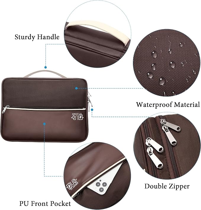 SELLYFELLY Electronics Travel Organizer, Double Layer Cable Organizer Bag - Image 4