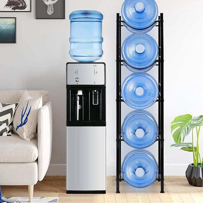 Klvied 5-Tier Heavy Duty Water Jug Organizer, 5 Gallon Cooler Jug Rack - Image 2