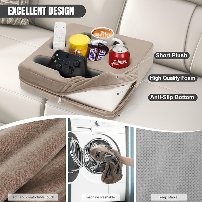 STBoo Couch Cup Holder Pillow Tray - Image 5