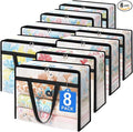 BlissTotes 8 Pack Clear Clothes Storage Bags, Moving Bags, Foldable Blanket by BlissTotes