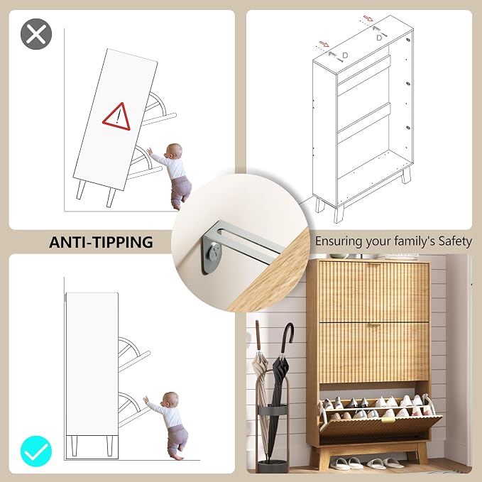 Shoe Cabinet Storage for Entryway - Image 7