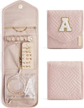 BAGSMART Travel Jewelry Organizer Case A Initial Foldable Jewelry Roll by BAGSMART