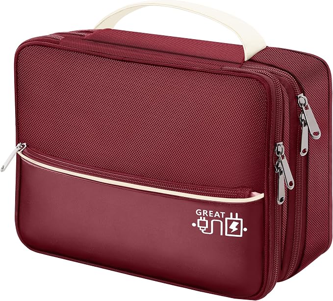 SELLYFELLY Electronics Travel Organizer, Double Layer Cable Organizer Bag - Image 8