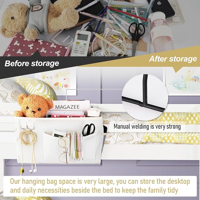 Bedside Caddy Bedside Organizer Hanging Storage Bag - Image 5