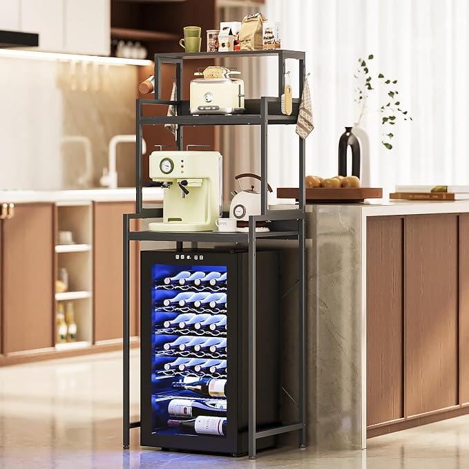 3-Tier Mini Fridge Stand Kitchen Bakers Rack - Image 9