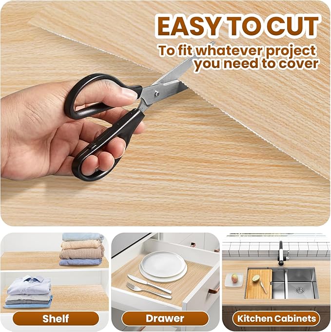 Drawer Shelf Liner for Kitchen Cabinets Non-Adhesive, Non Slip Shelf Paper - Image 5