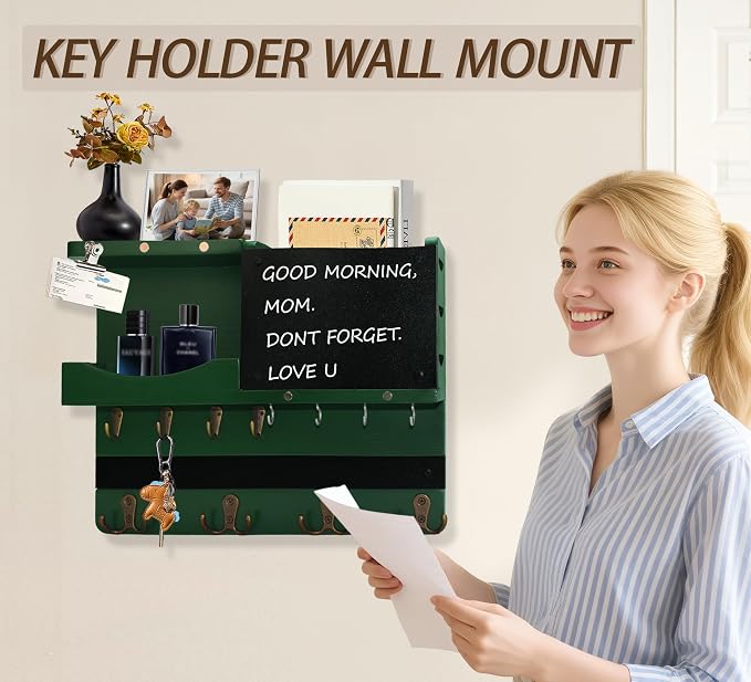Key Holder for Wall Mount, Farmhouse Mail and Key Holder for Wall Hanger - Image 4