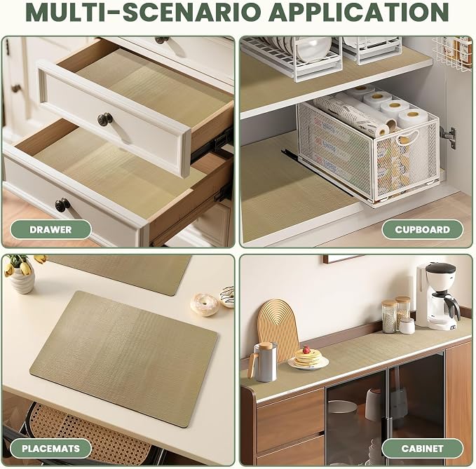 Drawer Liner and Shelf Liner for Kitchen Cabinet Liner Non-Adhesive Non-Slip - Image 8