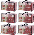 VENO 6 Pack Moving Bags and Large Christmas Decoration Storage Bins by Veno