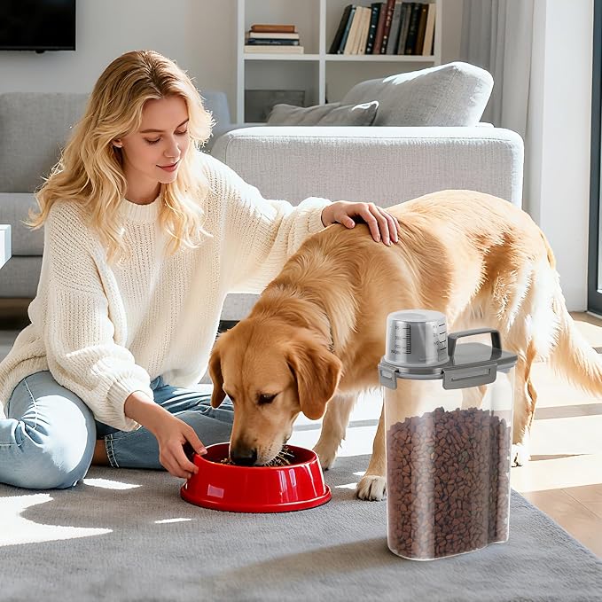 3-5Lbs Airtight Small Cat Dog Pet Food Storage Containers BPA Free, - Image 8