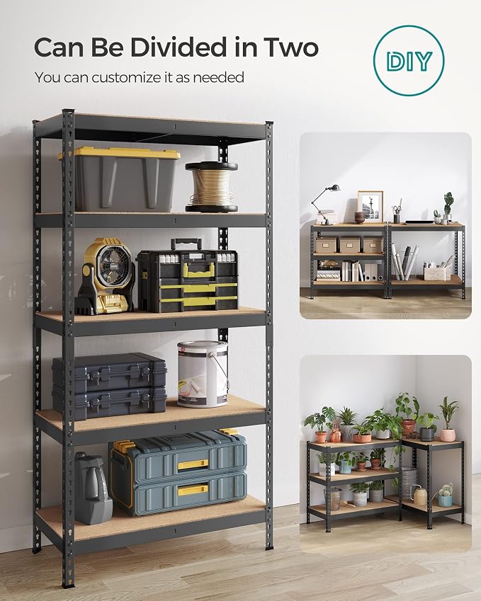 SONGMICS 5-Tier Storage Shelves, Load 2310 lb, Garage Storage, Boltless Assembly - Image 7