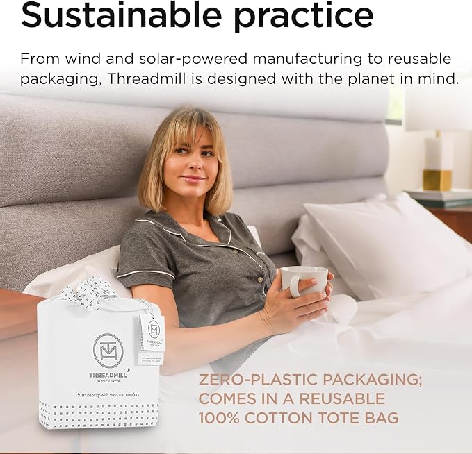 Threadmill American Supima King Size Sheets Set | 656 Thread Count 4 Piece - Image 7