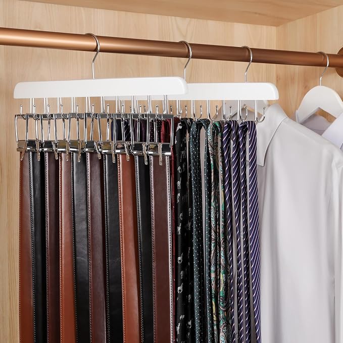 TOPIA HANGER 20 Hooks 2 in 1 Belt Tie Hanger - Image 5