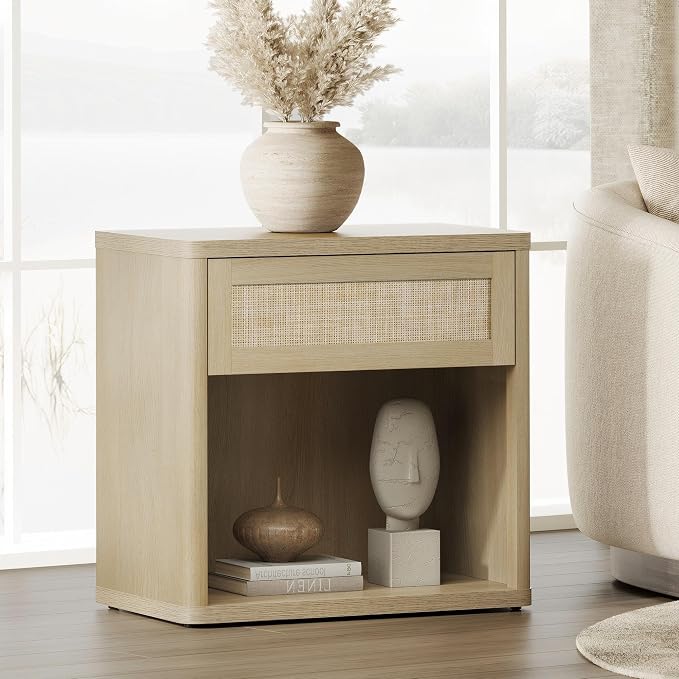 SICOTAS Night Stand Set of 2 26" Wide Large Nightstands - Image 4