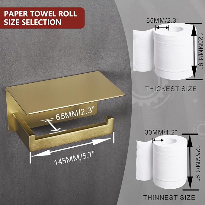LANC Gold Toilet Paper Holder - Image 6